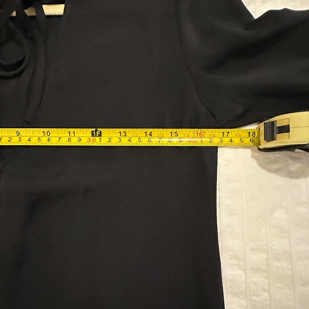 NWOT Haute Hippie Long Sleeve Tie Details Black Blouse 100% Silk XS - Picture 12 of 12